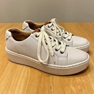 BORN Women's Mira Sneakers White‎ Leather (Sea Salt)  6.5 Medium Width BR0054301